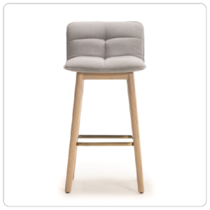 Squarez Barstool with Back - Fog